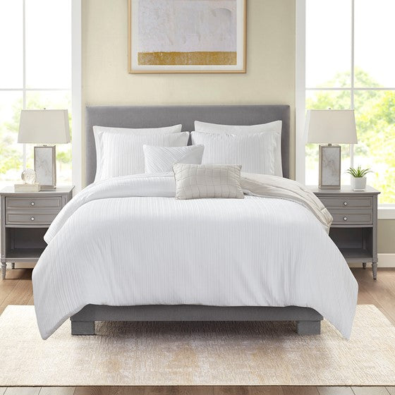 Jasper 5 Piece Crinkle Velvet Comforter Set