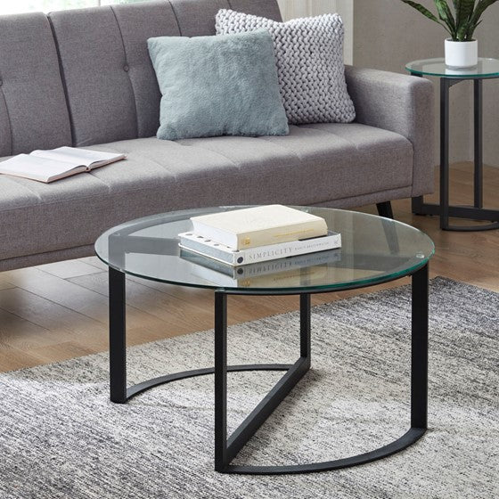 Evan Round Glass Coffee Table