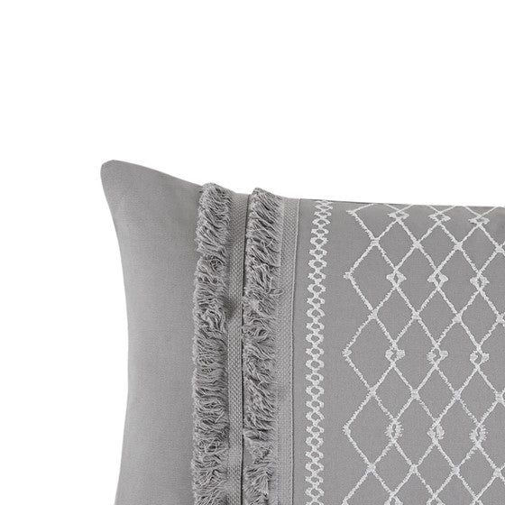 Grey Bea Embroided Pillow