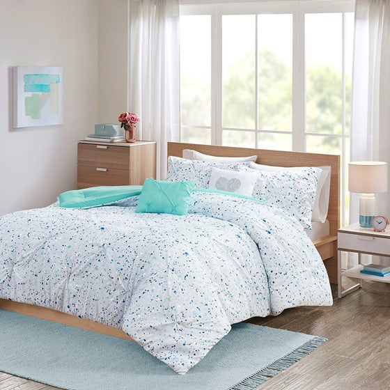 Abby Metallic Printed Comforter Set