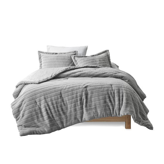 Amara Faux Fur Comforter Set