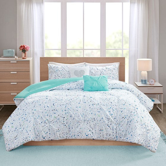 Abby Metallic Printed Comforter Set