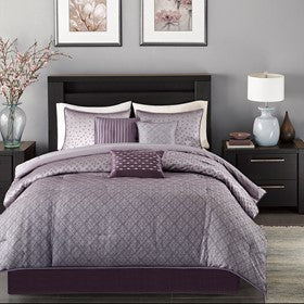 Biloxi 7 Piece Jaquard Comforter Set