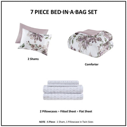 Alice Floral Comforter Set with Bed Sheets