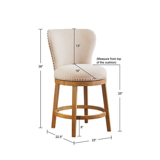 Stewart Upholstered Swivel Counter Stool