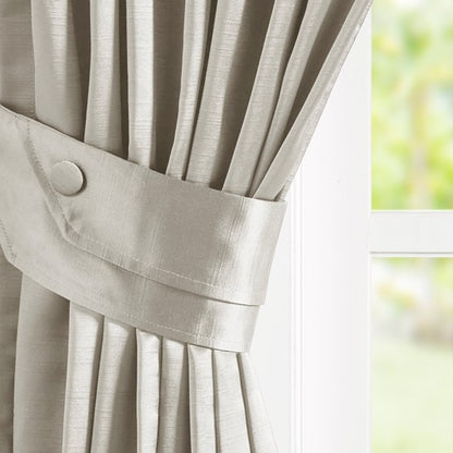 Avignon Pleat Curtain Panel with Tieback (Single)