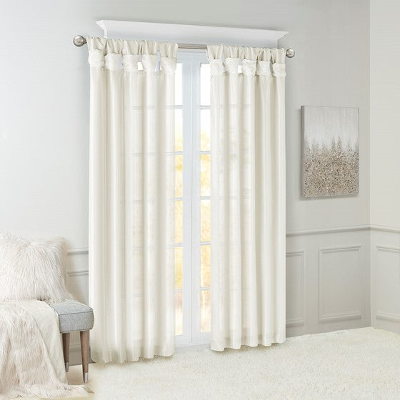 Emilia Twist Tab Lined Window Curtain