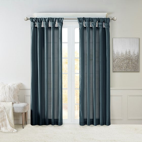 Emilia Twist Tab Lined Window Curtain