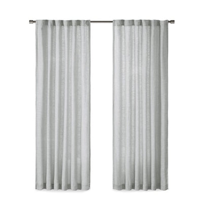 Beals Faux Linen Rod Pocket Window Panel with Fleece Lining