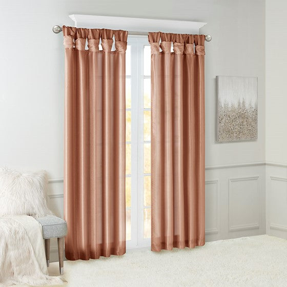 Emilia Twist Tab Lined Window Curtain