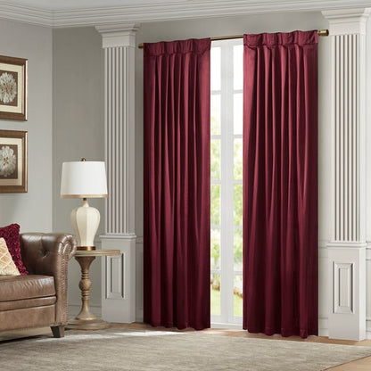 Avignon Pleat Curtain Panel with Tieback (Single)