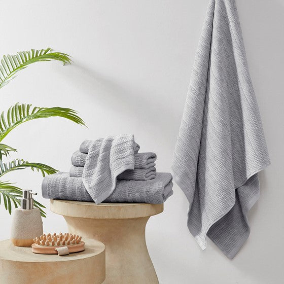 Aure 100% Cotton Textured 6PC Towel Set