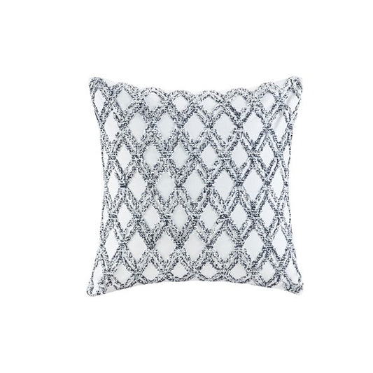Riko Cotton Embroidered Square Pillow