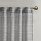 Alder Texture Striped Recycled Fiber Woven Antimicrobial Window Panel Pair
