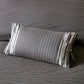 Hanae Embroidered Cotton Oblong Pillow