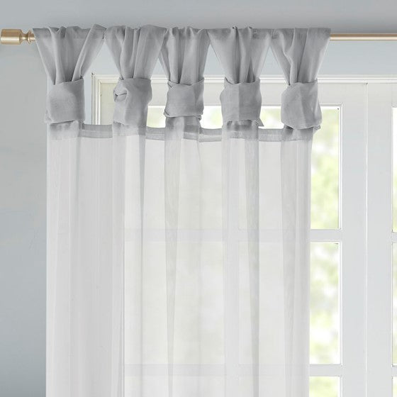 Ceres Twist Tab Voile Sheer Window Pair