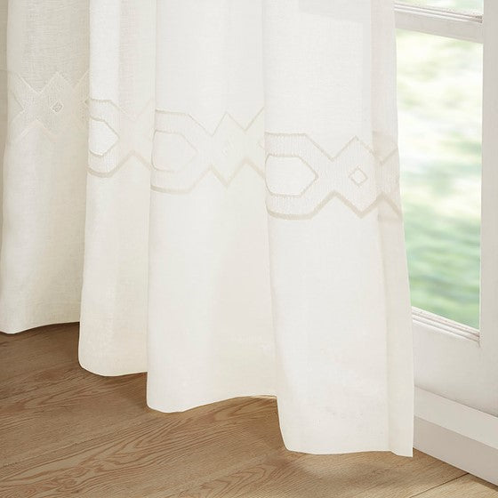 Cornelli Embroidery Curtain Panel (Single)