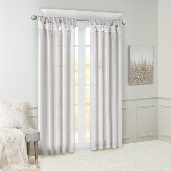 Emilia Twist Tab Lined Window Curtain