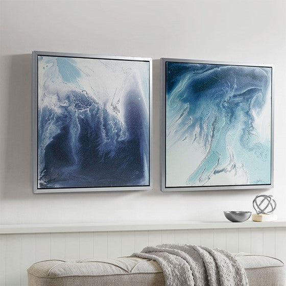 Blue Lagoon Canvas Wall Art 2 Piece Set