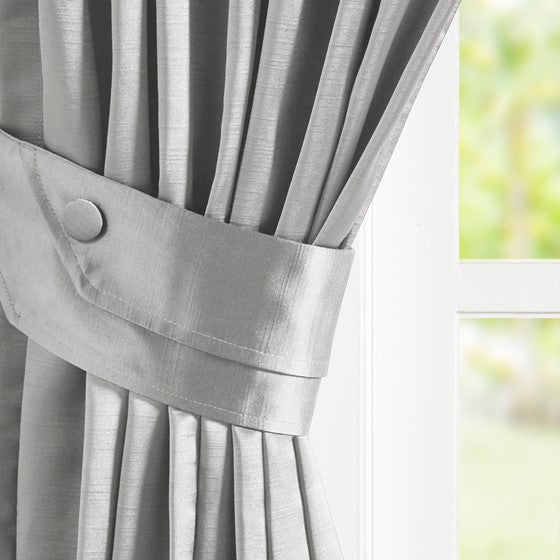 Avignon Pleat Curtain Panel with Tieback (Single)