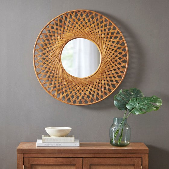 Reed Bamboo Mirror