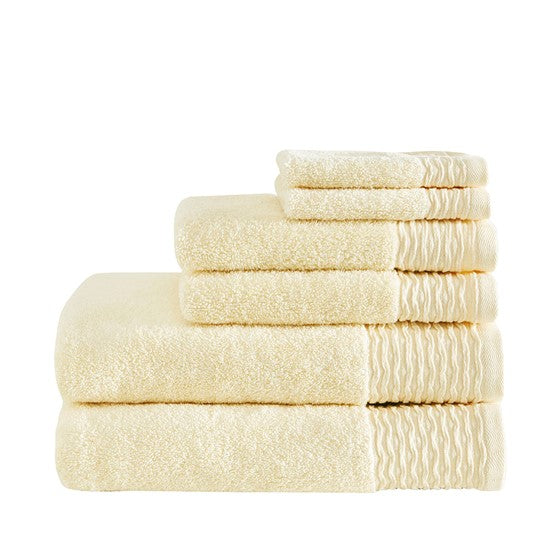 Breeze Cotton Wavy Border 6pcs Towel Set