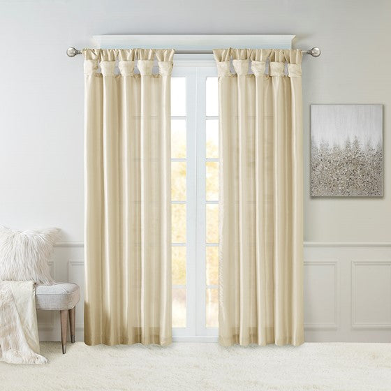 Emilia Twist Tab Lined Window Curtain