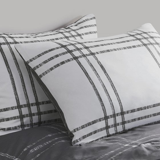 Pike 3 Piece Plaid Reversible Duvet Cover Set