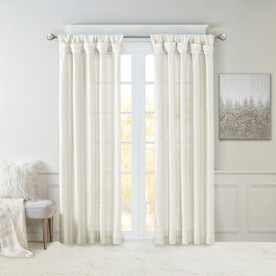 Emilia Twist Tab Lined Window Curtain