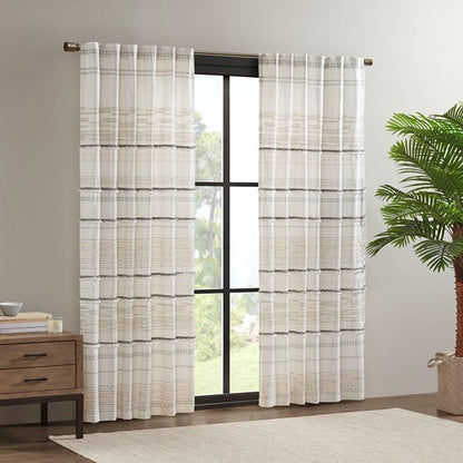 Nea Cotton Printed Window Panel with Tassel trim and Lining