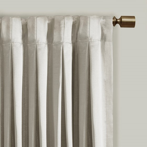 Avignon Pleat Curtain Panel with Tieback (Single)