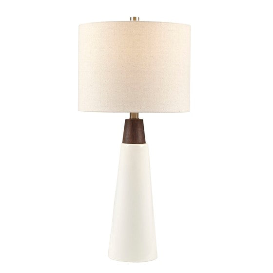 Tristan Ceramic + Wood Table Lamp