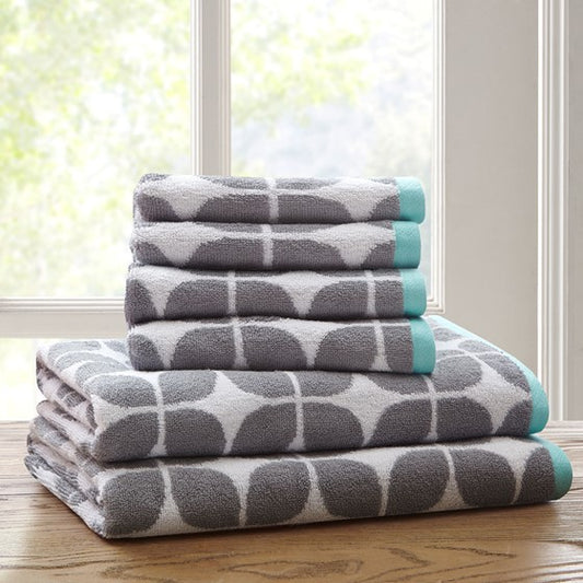 Lita 100% Cotton Jacquard 6pcs Towel Set