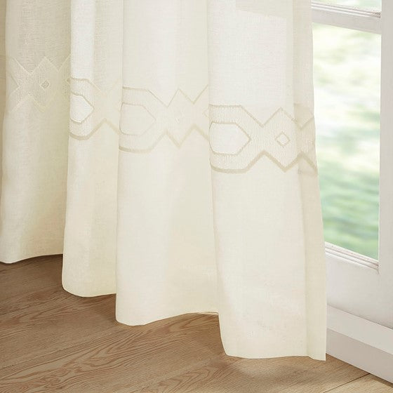 Cornelli Embroidery Curtain Panel (Single)
