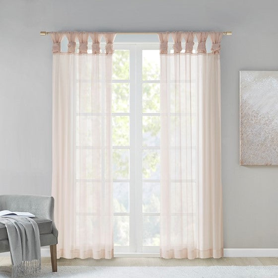 Ceres Twist Tab Voile Sheer Window Pair