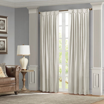 Avignon Pleat Curtain Panel with Tieback (Single)