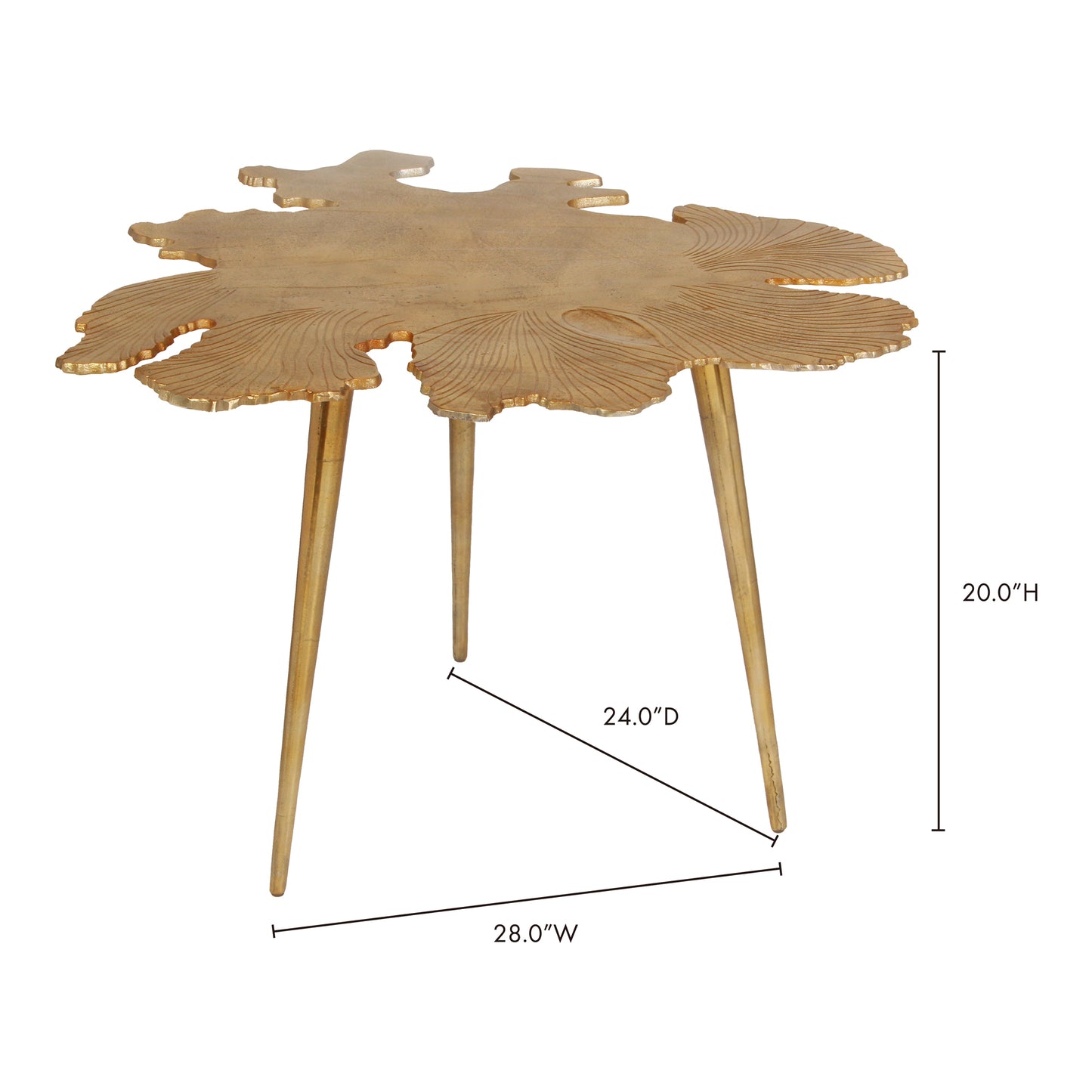 Amoeba Side Table Gold