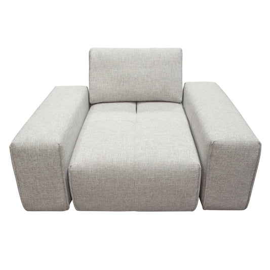 Jazz Modular 1-Seater with Adjustable Backrest in Light Brown Fabric
