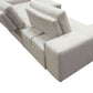 Jazz Modular 3-Seater Chaise Sectional with Adjustable Backrests in Light Brown Fabric