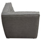 Marshall 5PC Corner Modular Sectional w/ Scooped Seat in Grey Fabric