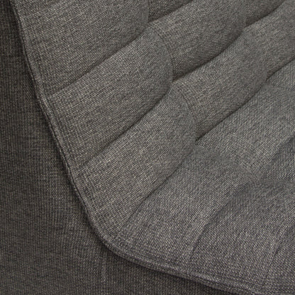 Marshall Scooped Seat Armless Chair in Grey Fabric