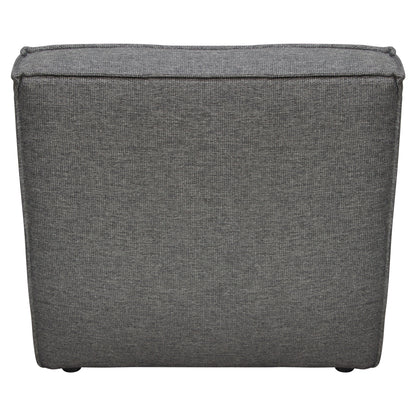 Marshall Scooped Seat Armless Chair in Grey Fabric