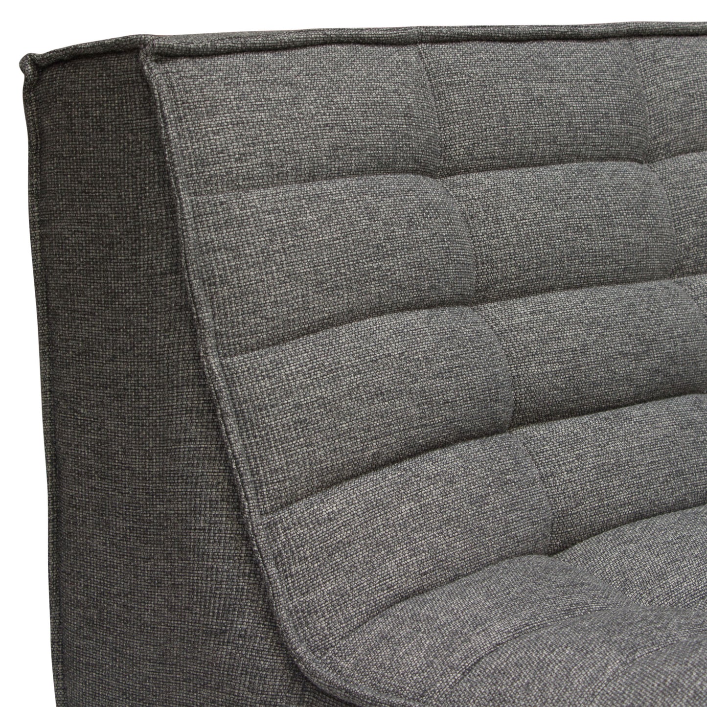 Marshall Scooped Seat Armless Chair in Grey Fabric