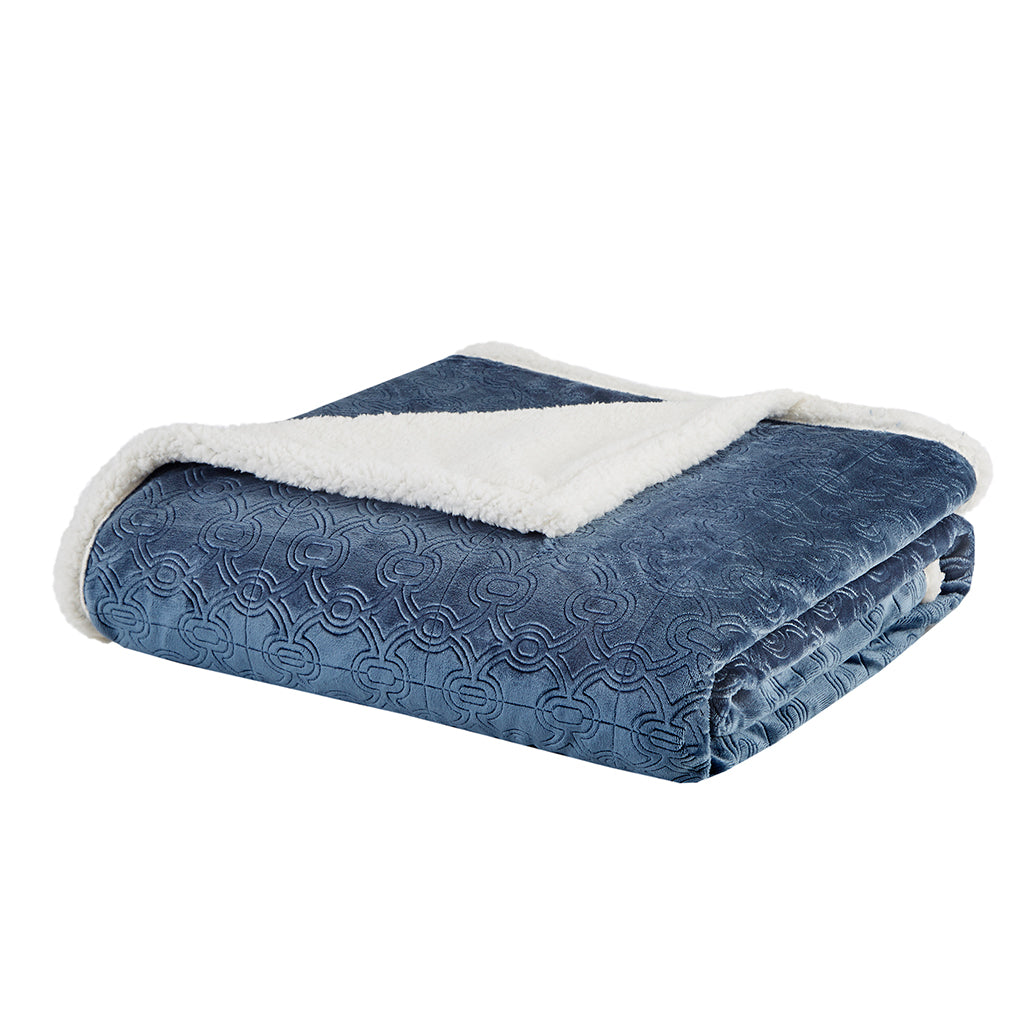 Elma Oversized Textured Plush Throw