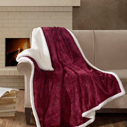 Elma Oversized Textured Plush Throw