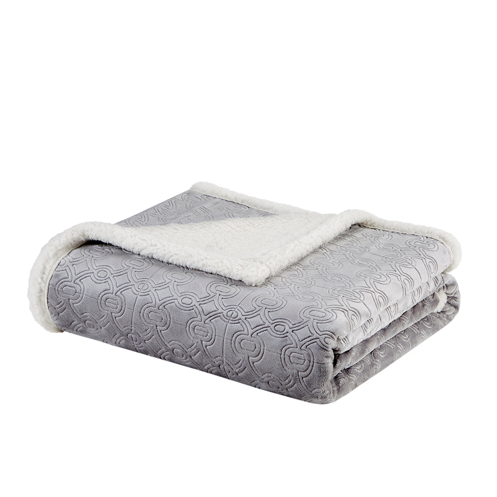 Elma Oversized Textured Plush Throw