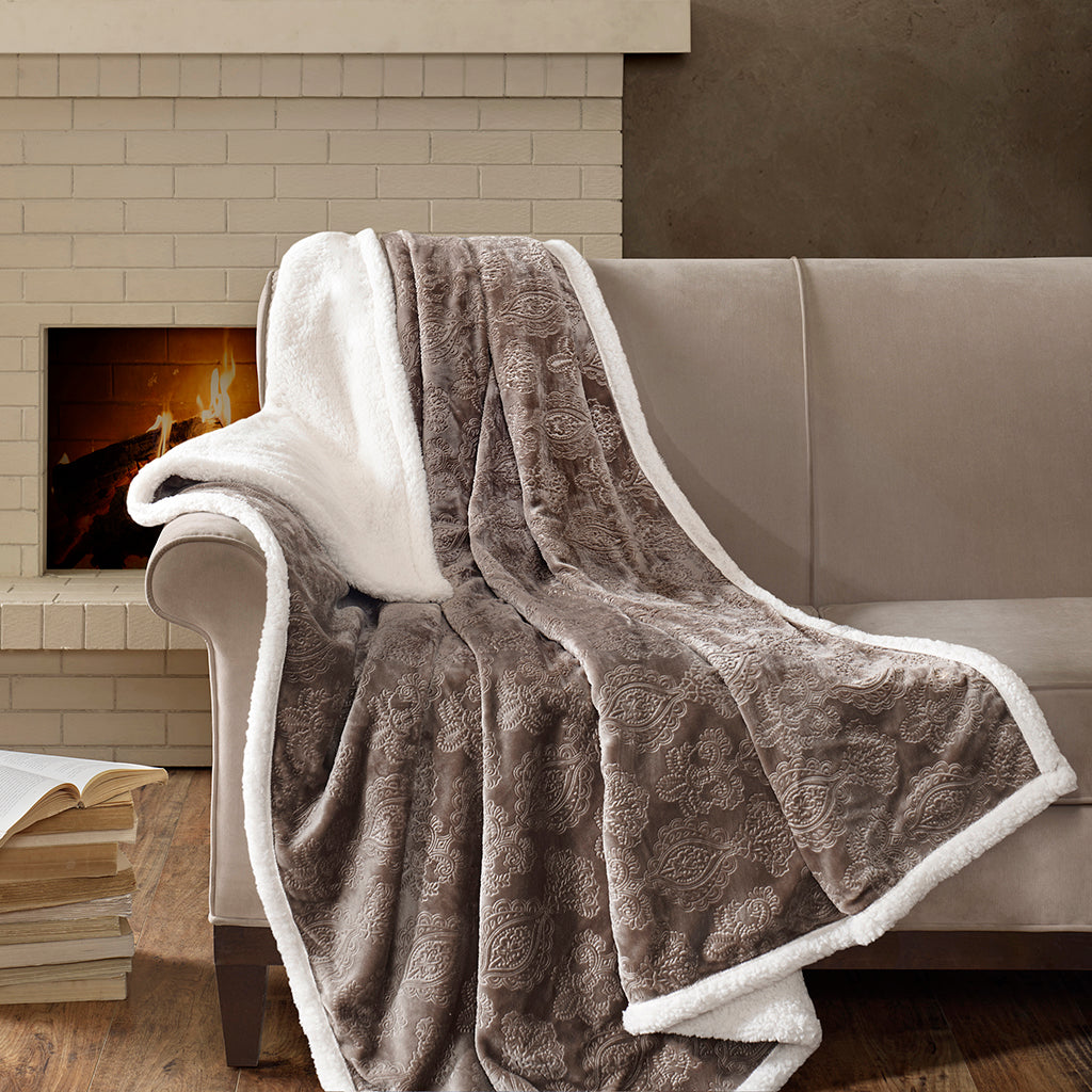 Elma Oversized Textured Plush Throw