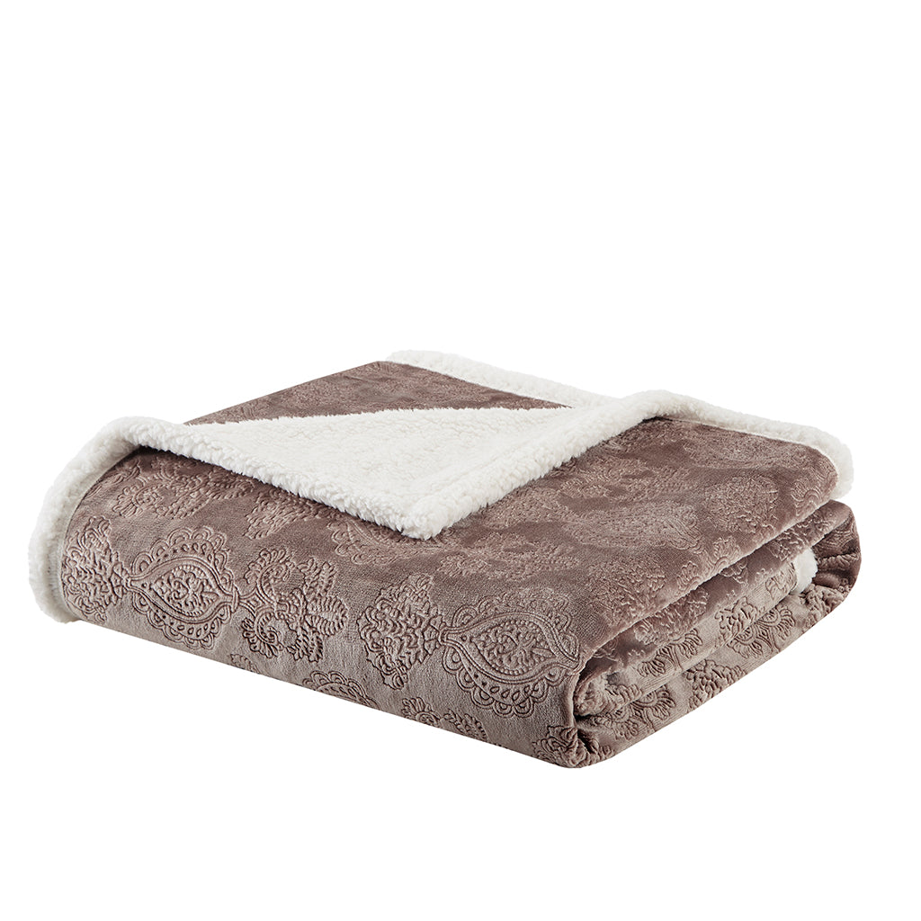Elma Oversized Textured Plush Throw