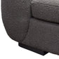Pascal Sofa in Charcoal Boucle Textured Fabric w/ Contoured Arms & Back