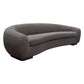 Pascal Sofa in Charcoal Boucle Textured Fabric w/ Contoured Arms & Back